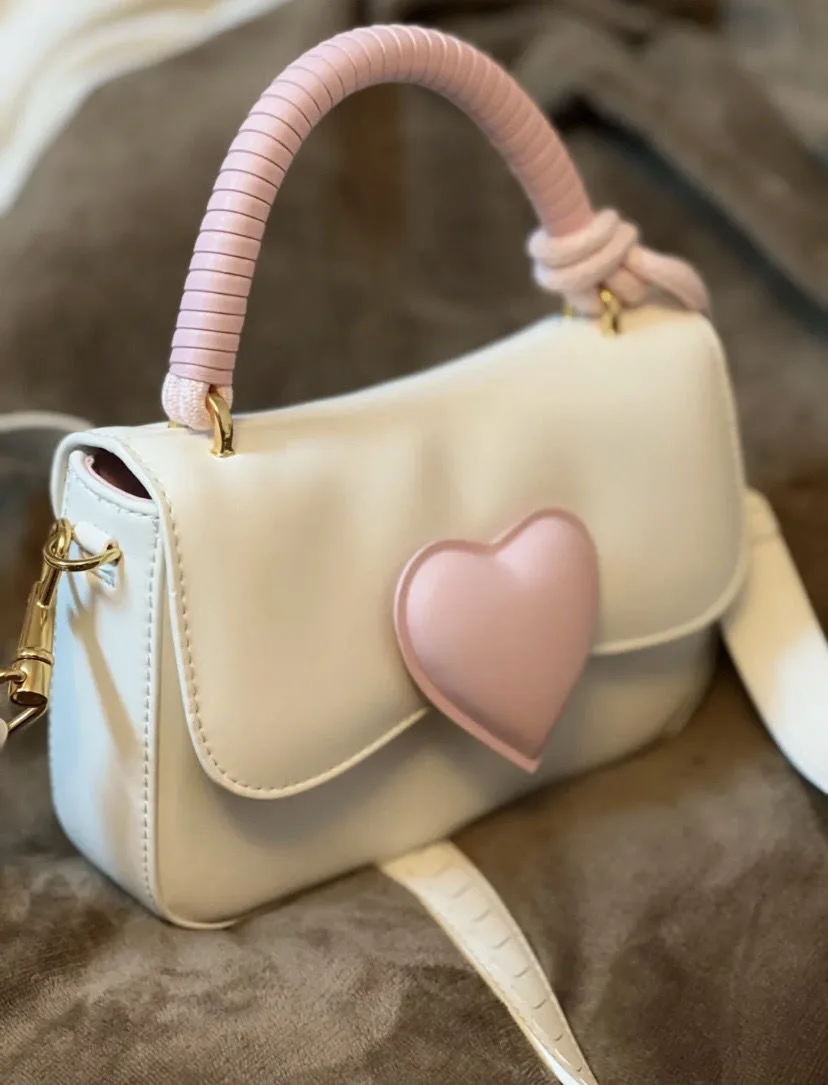 Женские кошельки через плечо с бантом сумочки в форме сердца дизайнерский
