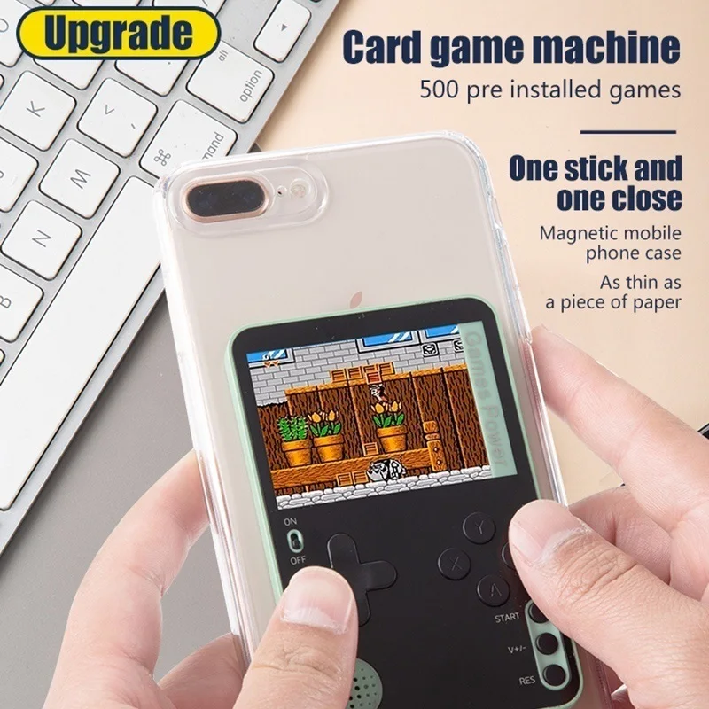 

500+ Card Game Consoles K10 Ultra-Thin Mini FC Card Handheld Nostalgic Classic Pocket Game Console