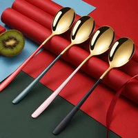 10pcs black western dinnerware set stainless steel cutlery set fork knife spoon tableware set flatware set silverware set