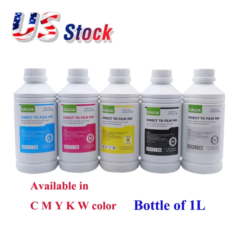 CALCA Bottle of 1L Direct to Transfer Film Ink for I3200 Printheads Water-based DTF Inks