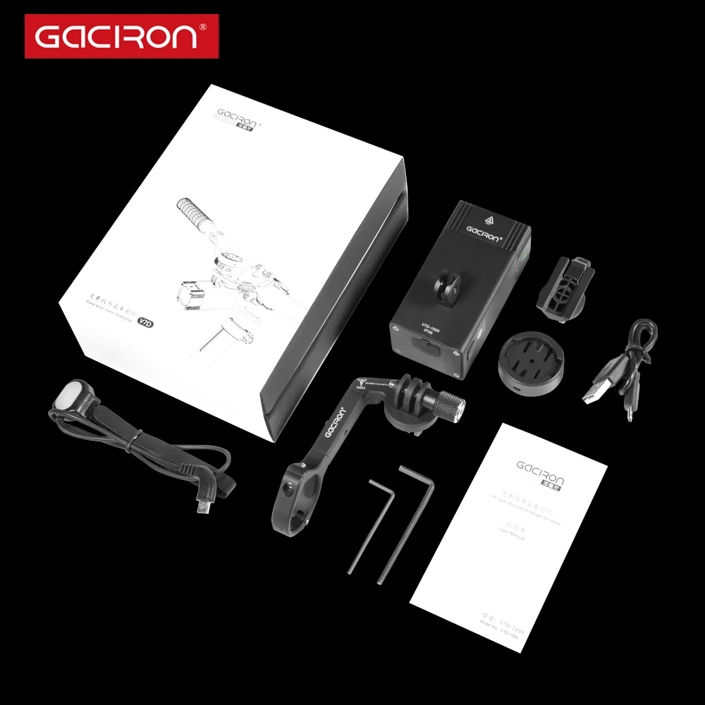 Фара велосипедная Gaciron V7D 4000 лм светодиодный через USB IPX6 |