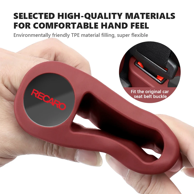 Фото Защитная накладка на основание ремня безопасности из TPE для Recaro, аксессуары для интерьера автомобиля №5