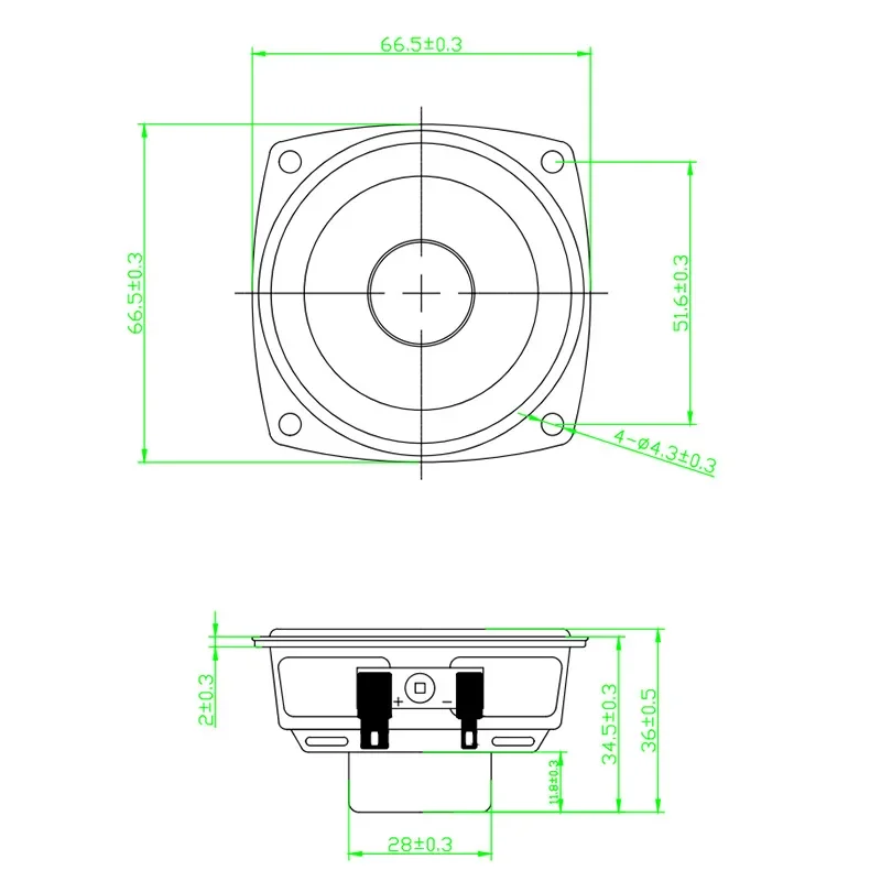 SOTAMIA 2 шт. 5 дюйма 66 мм полнодиапазонные динамики 4 Ом 15 Вт усилитель звука динамик