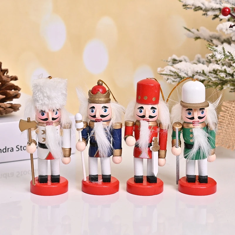 

12cm Nutcracker Soldier Christmas Decoration 2023 Wooden Toys For Kids New Year Decorations Christmas Tree Ornaments Navidad