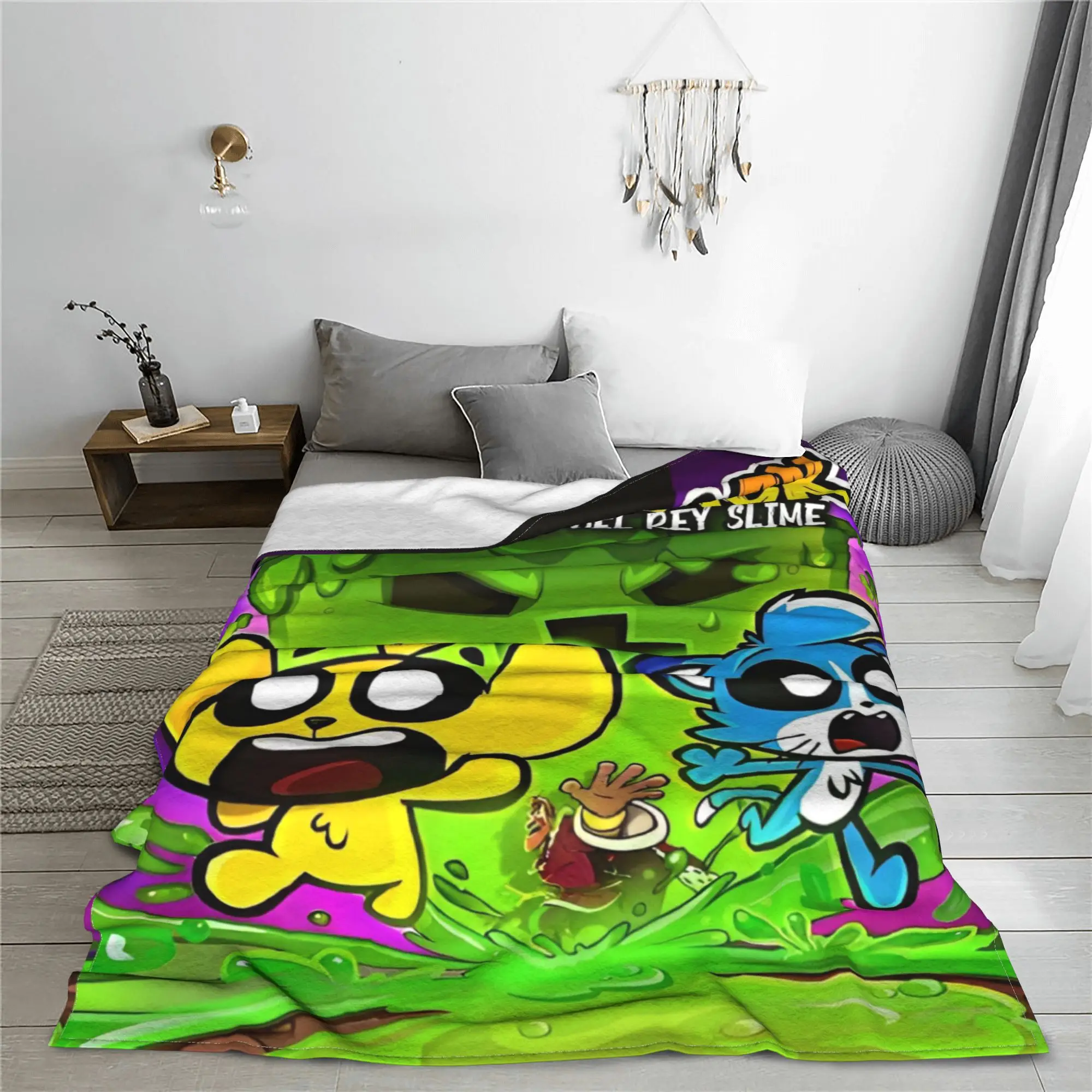 Фланелевое одеяло Mikecracks с героями мультфильмов на заказ для кровати дивана 125*100