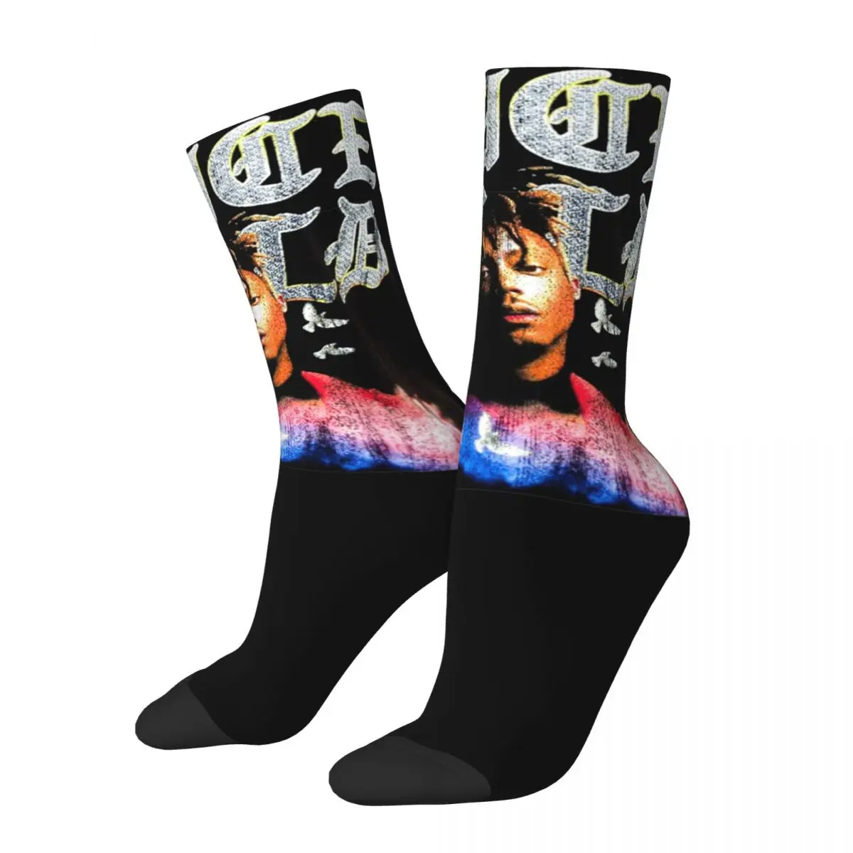 

Women's Juice Wrld Singer Rapper Socks Comfortable Casual Punk Rock Socks Hip Hop Accessories Middle TubeSocks Birthday Present