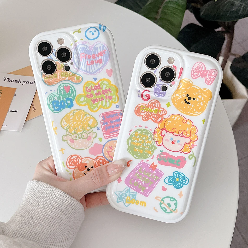 

Мягкий чехол из ТПУ с мультяшным рисунком для iPhone 13 Pro Max 11 12 Pro Max