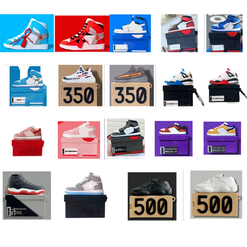 

3D Fashion Creative Mini Shoe Box Cover For Apple AirPods 3 2 1 Pro Cases Silicone Soft Wireless Bluetooth Earphone Shell Box