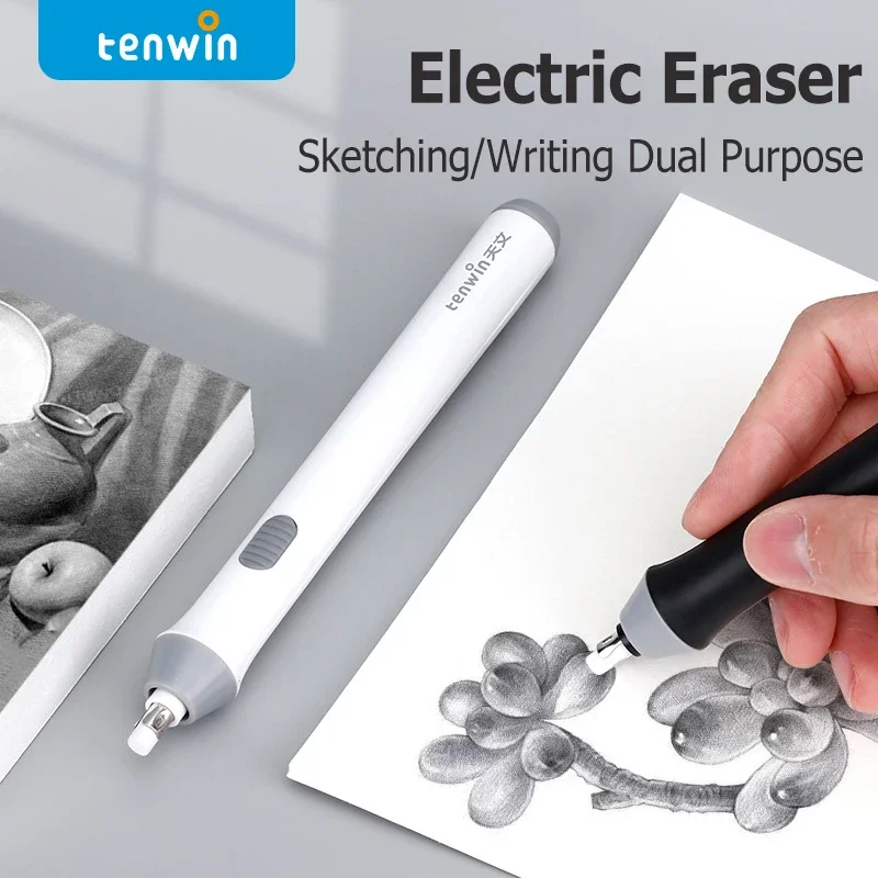 

Electric Korean Thick/thin School Kids Be Changed Stationery Less Rubber Eraser Can Simple Crumbs Supplies Safety Rubber For