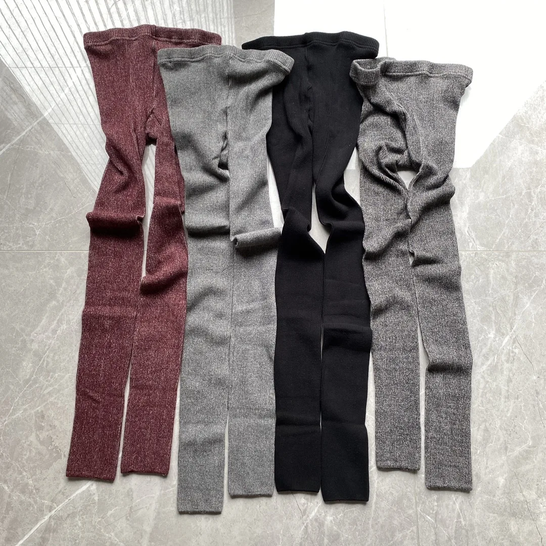 2024. Модернизированные леггинсы с меланжевой вязкой. Женские колготки.