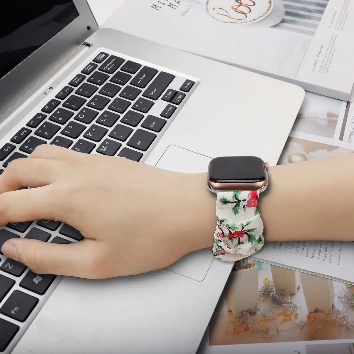 Фото Ремешок для Apple watch band 44 мм 40 мм 46 42 мм 45 41 мм ultra 49 мм, браслет-петля для iWatch series 10 9 8 7 6 SE 5 №5