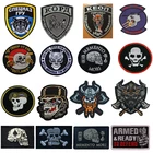 Нашивки в виде черепа, Военная Тактическая искусственная кожа, съемные эмблемы, нарукавники, нашивки для одежды, головные уборы