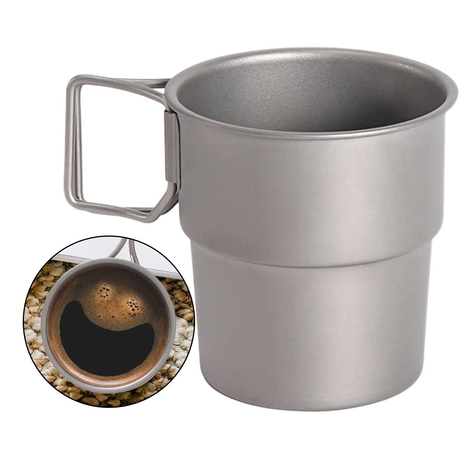 

Stackable Cup for Drink Beer with Handle Coffee Mug Drinking Mug for Travel Outdoor Camping Home Hiking