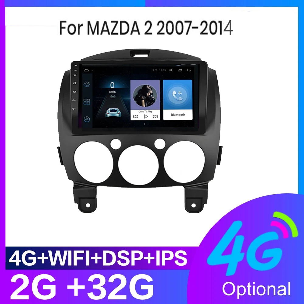 

2 din Android Auto Radio For MAZDA 2 Mazda2 2007-2014 Carplay Car Multimedia GPS 2din autoradio DAB+ DSP