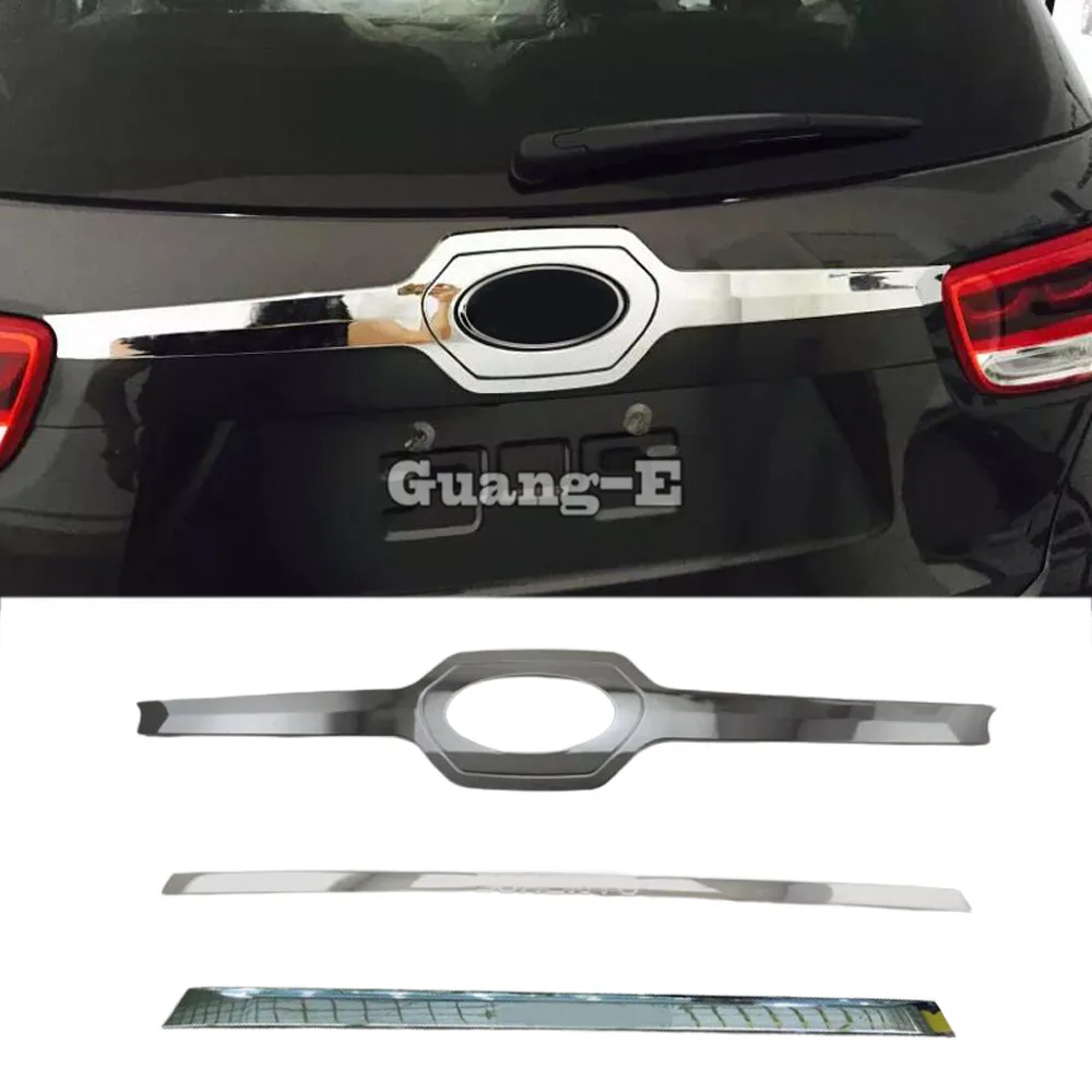 

For Kia Sorento L 2015 2016 2017 2018 2019 Car Style Stick Rear Back Bumper Cover ABS/Steel Wrap License Trim Frame Lamp Panel