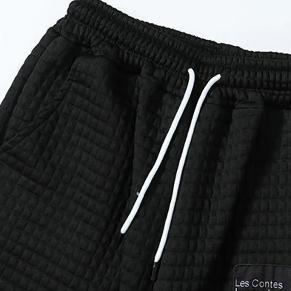 1 Set Autumn Winter Men Top Pants Solid Color Loose Round Neck Drawstring Two Piece Set Streetwear Men's Leisure Sports Suit