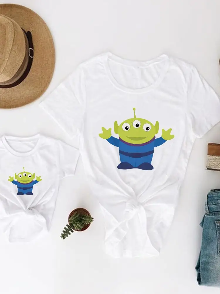 

Disney Toy Story T Shirts Children Family Women Creativity All-Match Aesthetic Tshirts Funny Disney Brand Top Three Eyed Monster