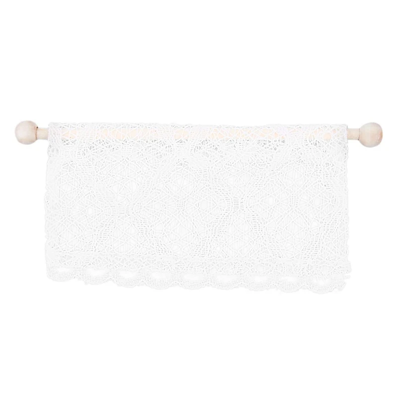 

Занавески для кукольного домика, Миниатюрные аксессуары для мебели, балдахин с стержнем, масштаб 1:12, бежевый