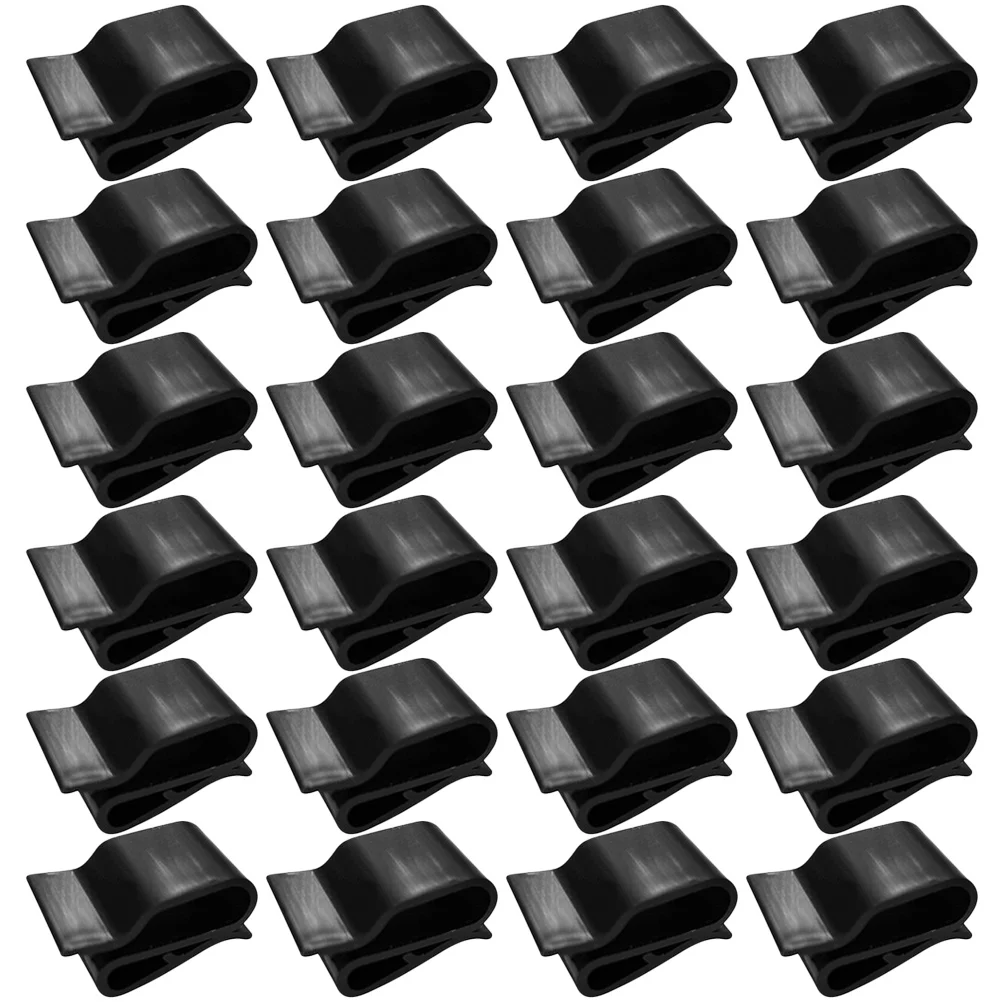 

30 Pcs Photovoltaic Cable Clamp Trailer Wire Clips Black Plastic Solar Panel Frame Clamps