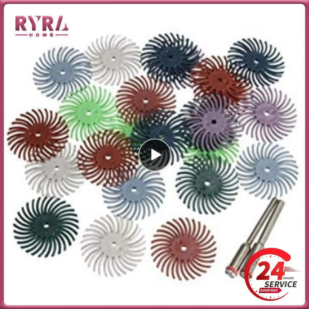 

1~10PCS 1inch Radial Bristle Disc Kit Abrasive Brush 1/8inch 3/2.35mm Shank Detail Polishing Wheel For Dremel Rotary Tool
