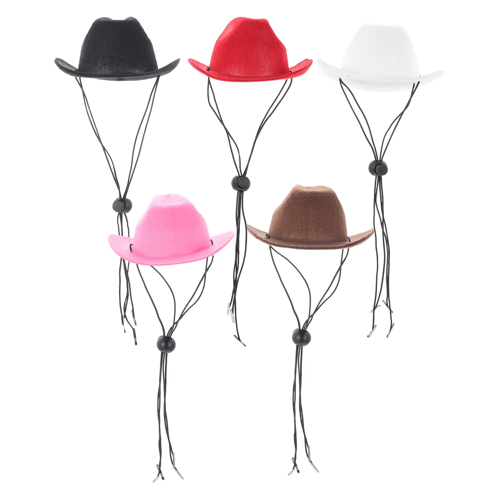 

5 Pcs Pet Cowboy Hat Festival Kitten Mini Top Lovely Cat Decor Multi-function Puppy Adorable Multifunction Accessory