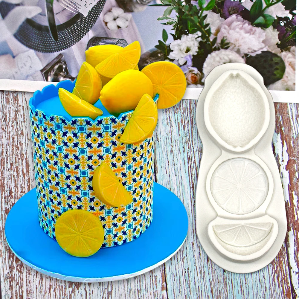 

3D Fruit Lemon Silicone Mold Cake Decorating Fondant Cake Chocolate Clay DIY Cookies Decorating Tool Sugarcraft Cake Mold