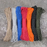 reflective 9 core military paracord multifunctional weaving highlight survival rope outdoor camping emergency tent rope