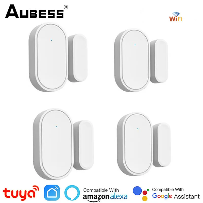 

Tuya Wifi Door And Window Magnetic Sensor Wireless Connection Smart Home Wireless Door Detectors Door Magnetic Automation