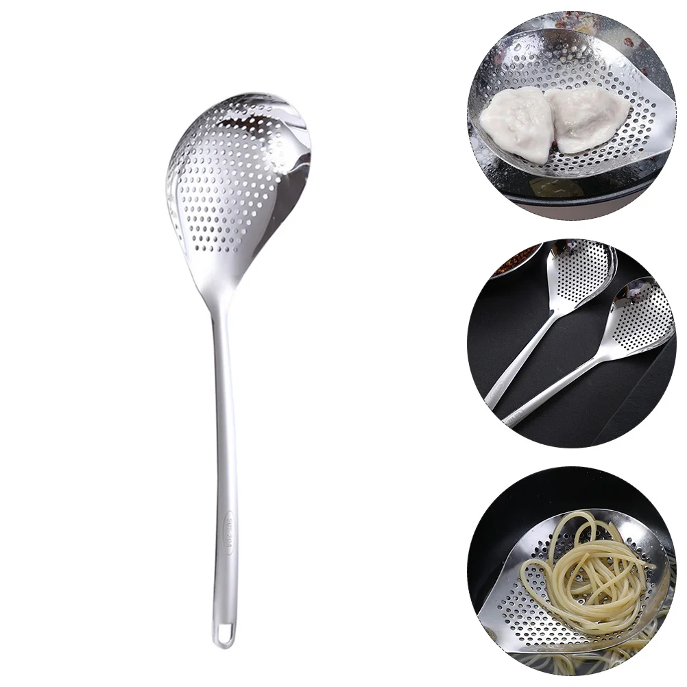 

Spoon Skimmer Strainer Ladle Kitchen Slottedcolander Cooking Draining Frying Mesh Scoop Servingbowl Spider Strainers Soup Pot