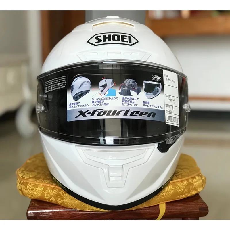 Шлем мотоциклетный SHOEI X14 шлем на все лицо белая для мотоциклистов X-четырнадцать