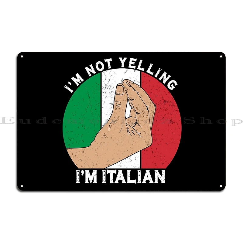 

Винтажная металлическая табличка с итальянским жестом руки