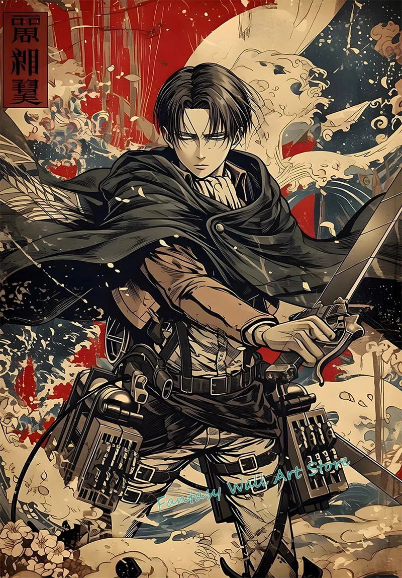 

Плакат Attack on Titan на холсте