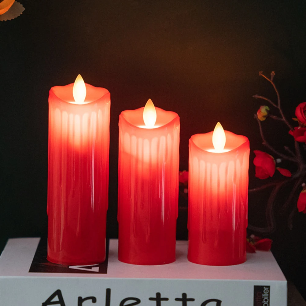 

Беспламенные светодиодные красные свечи-качели, креативный светильник для чая, на батарейках, украшение светильник дома, свадьбы, дня рожде...