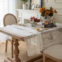 lace tablecloth rectangle hollow high quality posing background cloth coffee table dining tabletv cabinet white decorativetable