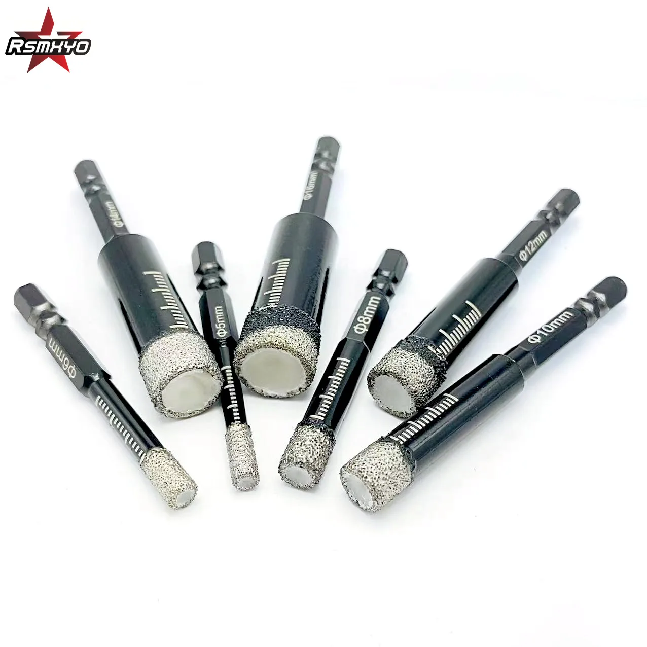 RSMXYO 5/6/8/10/12/14/16mm Hex Handle Vacuum Brazed Diamond Dry Drill Bits Hole Saw Cutter for Granite Marble Ceramic Tile Glass - купить по
