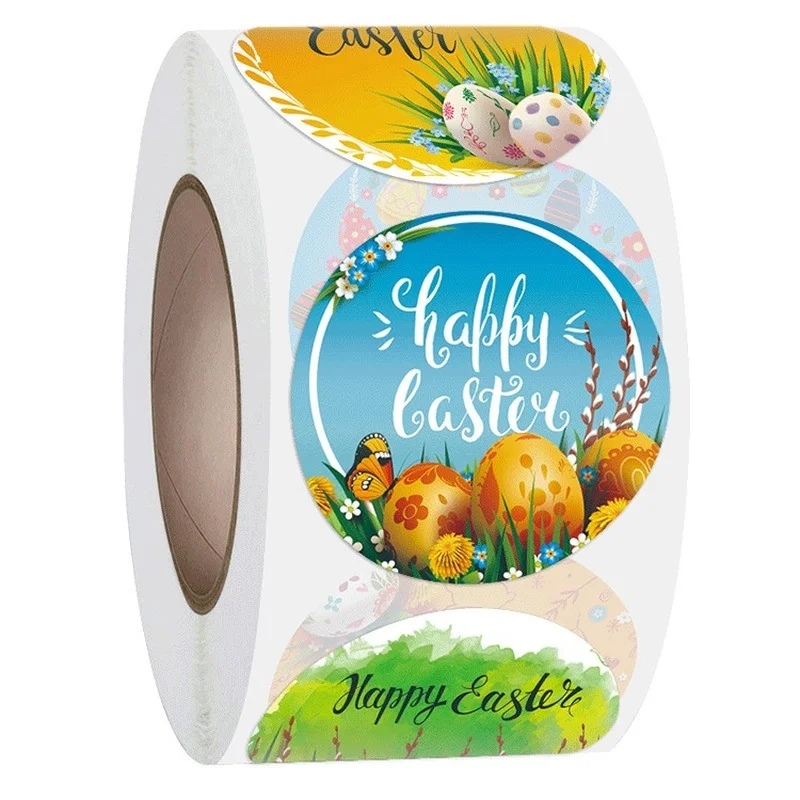 

100/300/500Pcs Cartoon Easter Stickers Eggs Bunny Self-Adhesive Theme Decor Sticker for Kids Party Favors Decorations Supplies