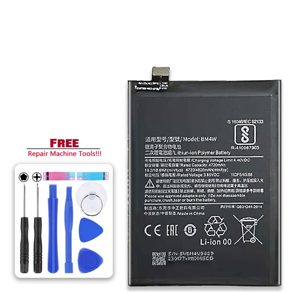 

Battery BM4W BN53 4820mAh For Xiaomi Redmi Note 9 Pro Note9 Pro 5G note 9 Pro note9 Pro BM4 W BN 53 Mobile Phone Batteira