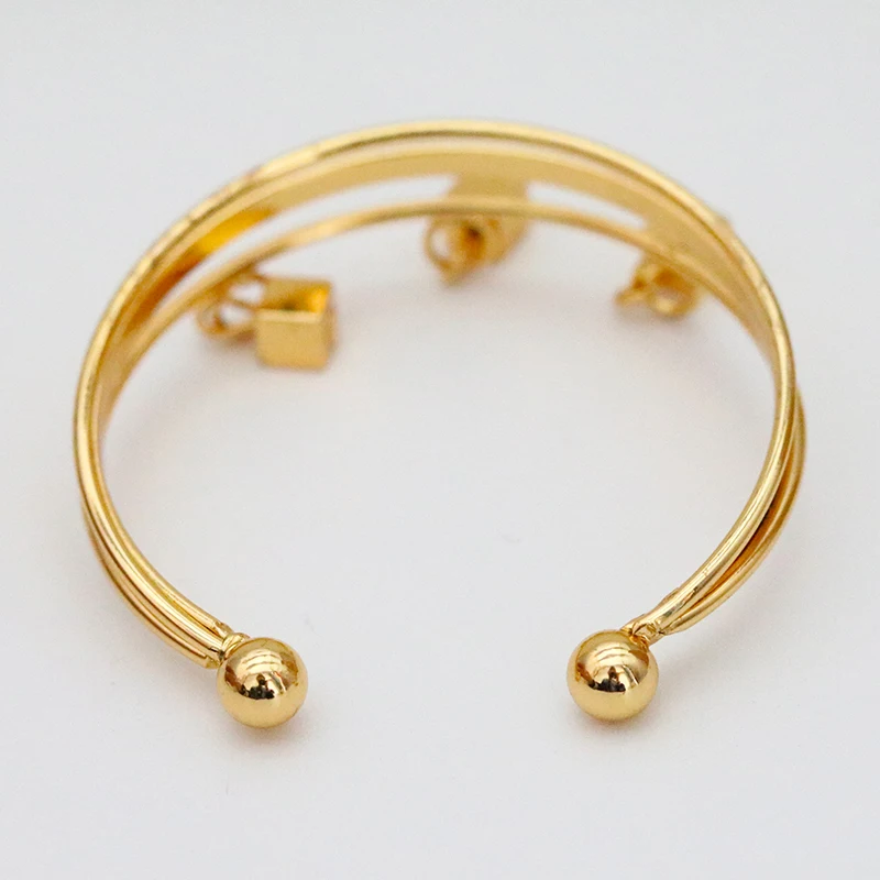 Модный золотистый милый детский браслет для мальчиков и девочек кольцо подарок