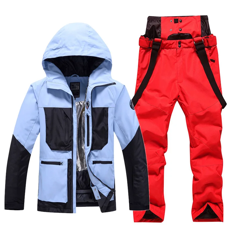 Лыжный костюм для взрослых с защитой от снега и ветра 30 ℃