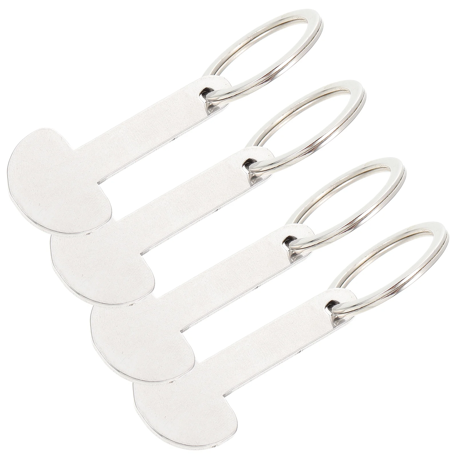 

Trolley Token Shopping Key Tokens Keyring Ring Metal Cart Remover Rings Chain Keychain Opener Unlock Hanging Small Bottle