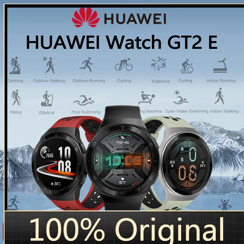 

Original Global version HUAWEI WATCH GT 2e AMOLED 5ATM Smart Watch 2 Weeks Standby Sport Watch GT Lite NFC 100 Sport