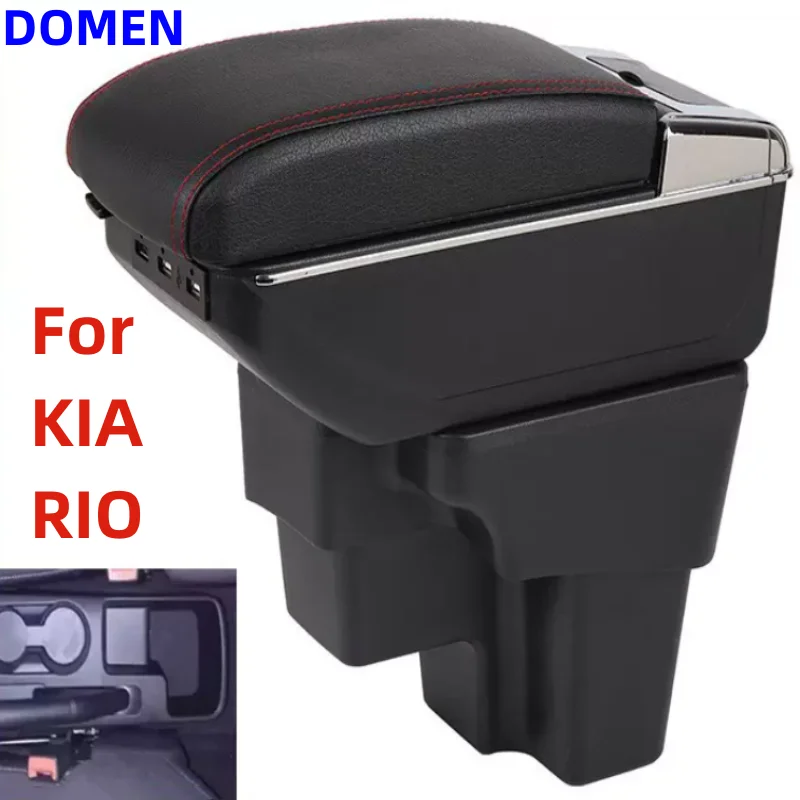 

For KIA RIO Armrest Box For KIA STONIC Armrest Europe South America Retrofit Parts Rotatable Storage Car Accessories Interior