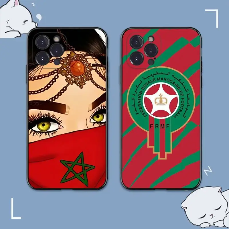 

Morocco Flag Moroccan Unique Phone Case For iPhone 14 11 12 13 Mini Pro XS Max Cover 6 7 8 Plus X XR SE 2020 Funda Shell