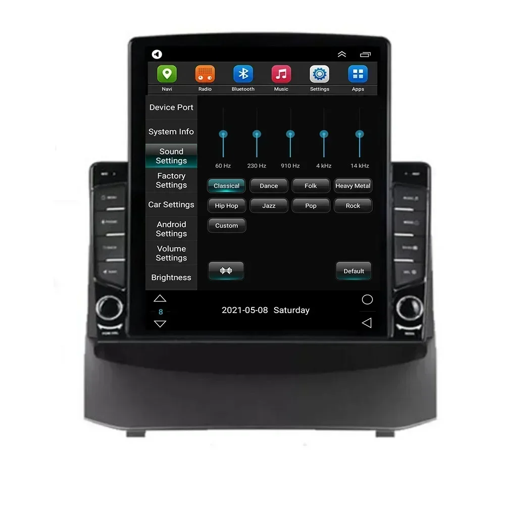 Для Tesla Style 2 Din Android 13 Автомобильный радиоприемник для Ford Fiesta Mk 6 2008-2035