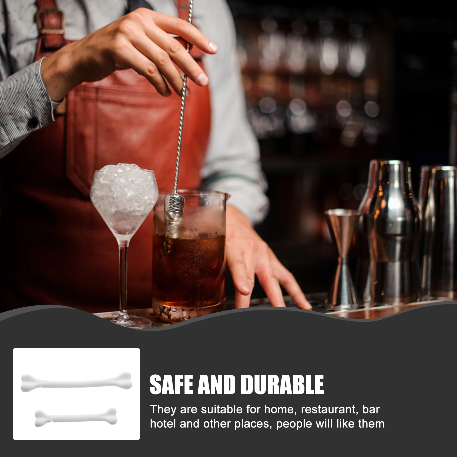 50 шт. Mingle Mocktails Bone Swizzle Stick Коктейльная стержень для перемешивания Реквизит