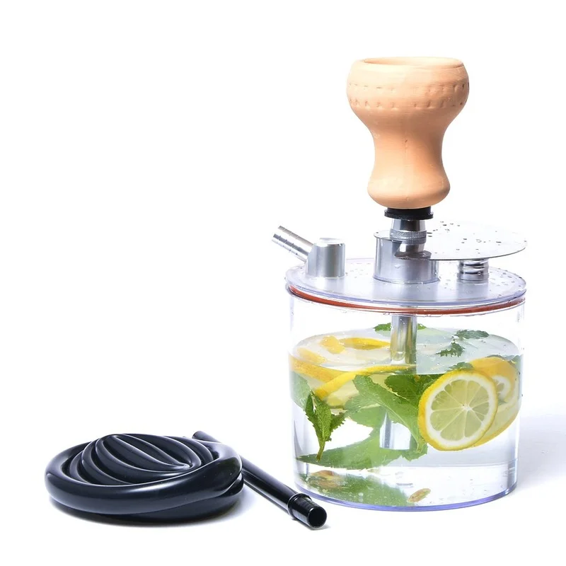 

Портативный набор для кальяна, акриловый маленький набор для кальяна с силиконовым шлангом, металлические щипцы для грязи, аксессуары для к...