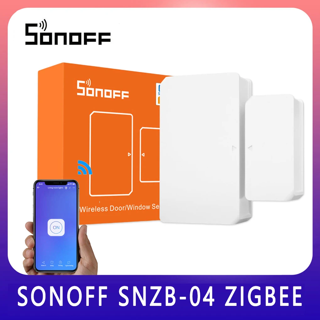 

SONOFF SNZB-04 ZigBee Wireless Door/Window Sensor Detector On/ Off Alert Notification via eWeLink APP Smart Home Security