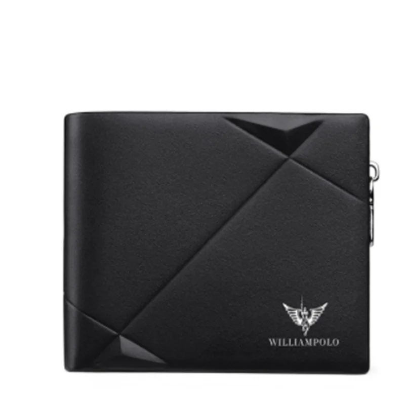 2022 new WILLIAMPOLO men's slim wallet mini wallet genuine leather Design Casual wallet Bifold brand short wallet