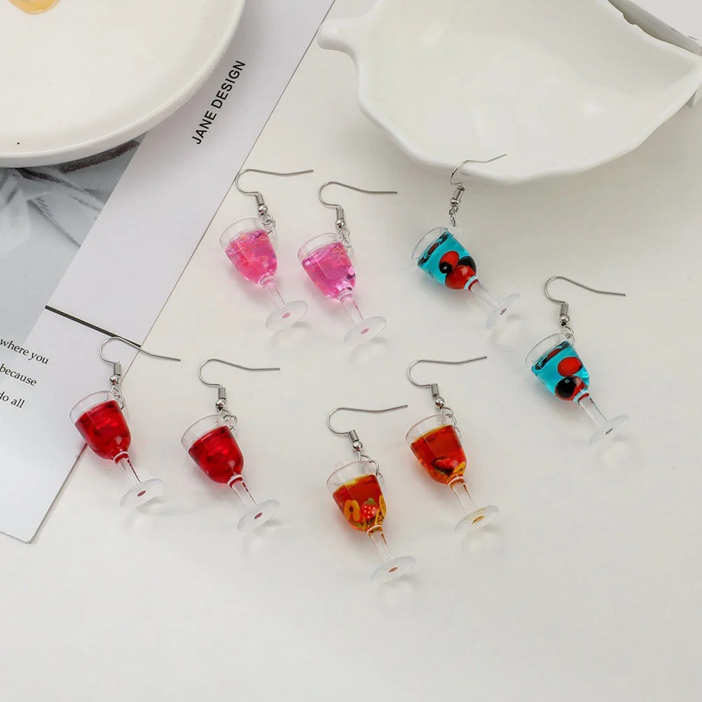 

4Pairs Goblet Shape Ear Jewelry Ear Accessories Adorable Earrings