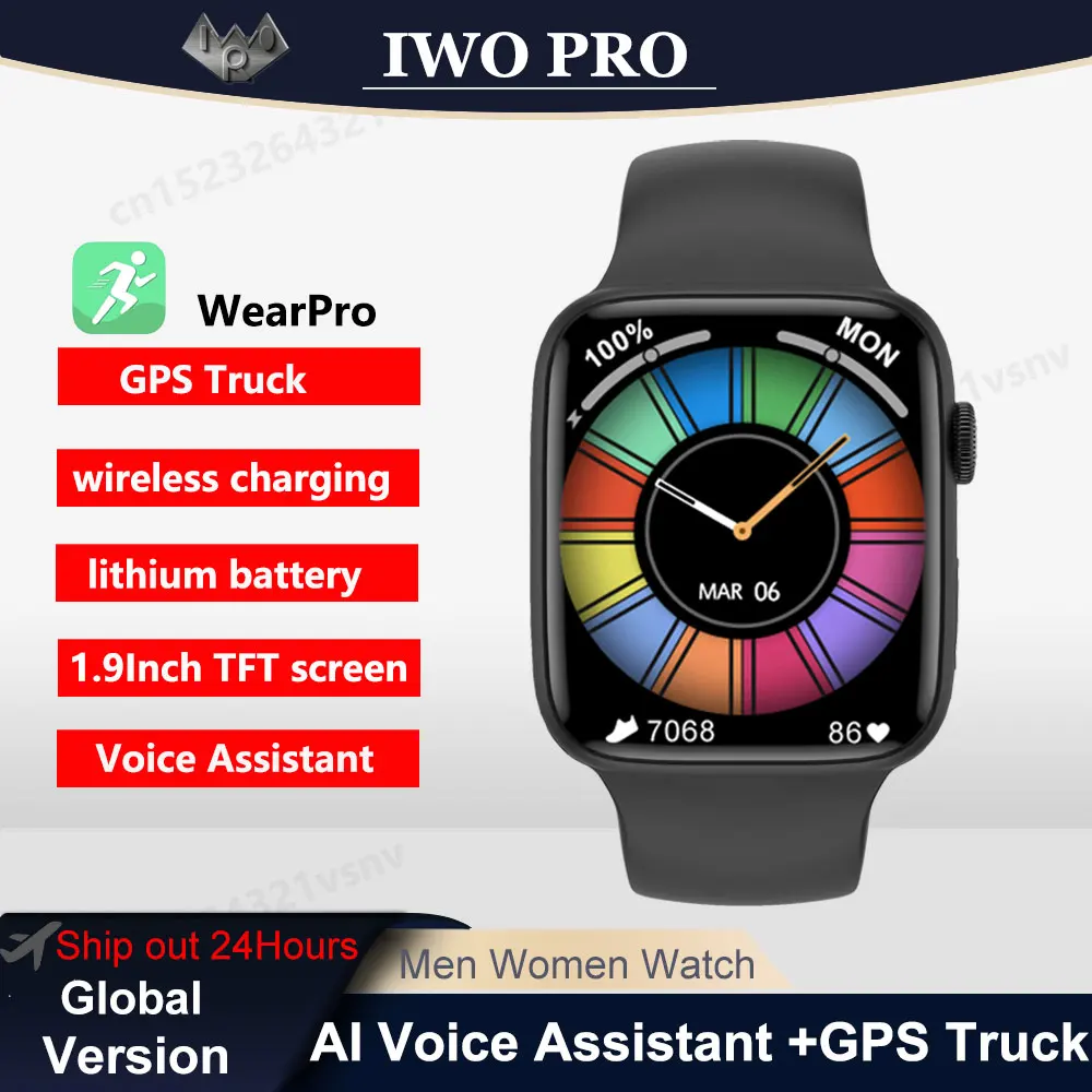 

IWO DT7MAX Smart Watch men 1.9inch AI Voice Assistant Custom Watch Face Heart rate monitoring wireless charging For Android iOS